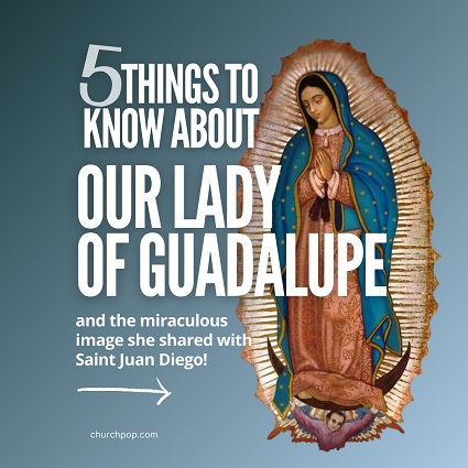 Patroness of the Americas The Blessed Virgin Mary, under the title of Our Lady of Guadalupe, appeared to Saint Juan Diego in Mexico and left a miracle on this tilma.