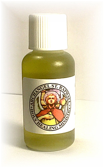 Holy Healing Ministry Blessed Oil is a symbol of God’s power and grace at work through the faith of the believer and the intercession of God’s healing Archangel, Saint Raphael.